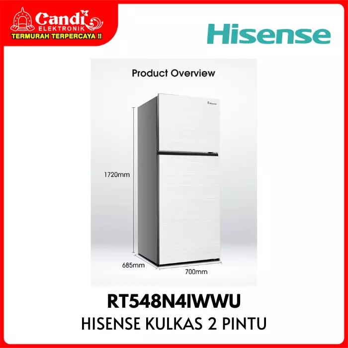 KULKAS BIG REFF 2 PINTU HISENSE